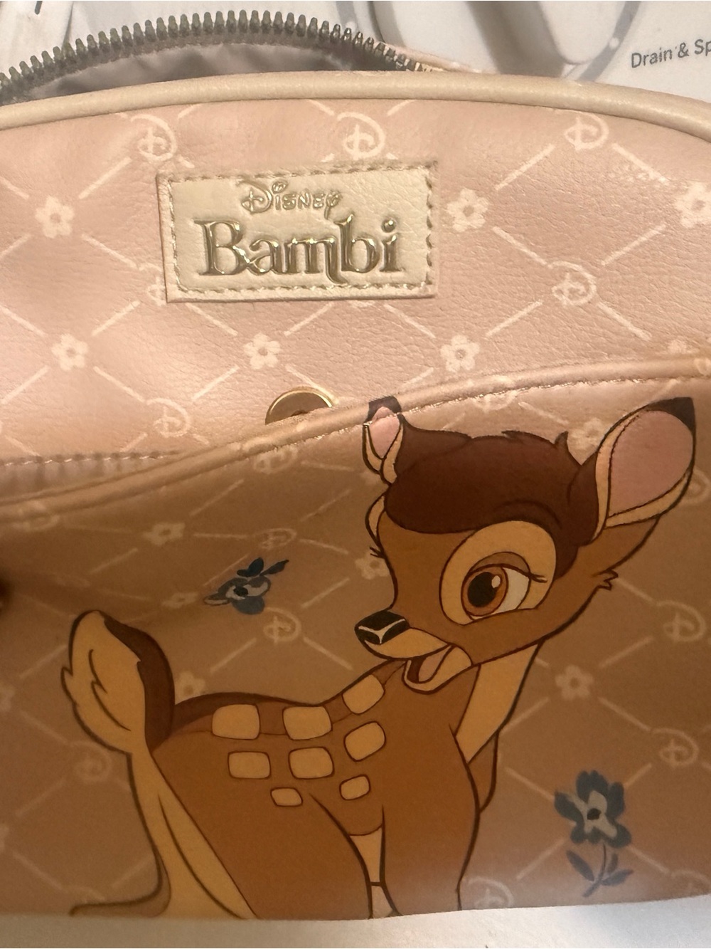 Disney Bambi Cream and Brown Mini Crossbody Bag